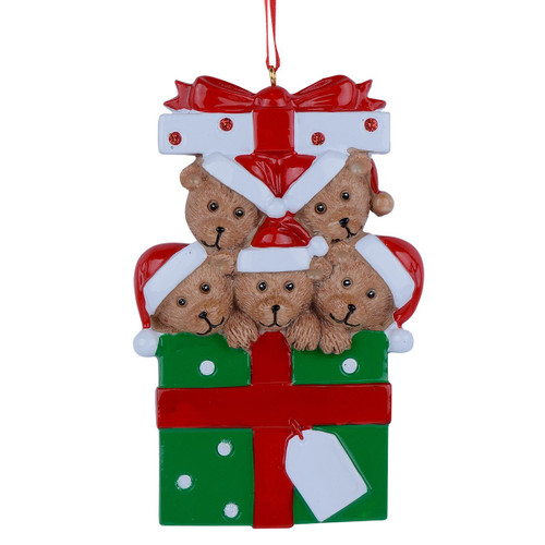 Family of 5 Bear Christmas Ornament - Personalized Bear Family Ornament 2023 - Unique Box Christmas Ornaments - Gifts for Kids, Grandkids, Grandma, Grandpa - Free Customization Family of 5 Bear Christmas Ornament - Personalized Bear Family Ornament 2023 - Unique Box Christmas Ornaments - Gifts for Kids, Grandkids, Grandma, Grandpa - Free Customization