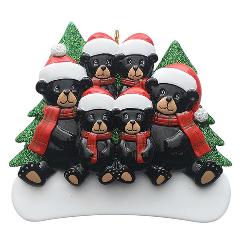 Black Bear Ornament, Black Bear Family of 6 Christmas Tree Ornaments, Personalized Bear Christmas Ornaments 2023, Unique Bear Gifts for Mom, Dad, Kids, Grandma, Grandpa Black Bear Ornament, Black Bear Family of 6 Christmas Tree Ornaments, Personalized Bear Christmas Ornaments 2023, Unique Bear Gifts for Mom, Dad, Kids, Grandma, Grandpa