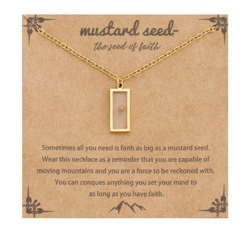 Mustard Seed Necklace Christian Gifts for Women, Stainless Steel Faith Mustard Seed Necklace Inspirational Christian Religious Jewelry Gifts for Women Teen Girls (0-Mustard Seed Necklace-Rectangle -Gold) Mustard Seed Necklace Christian Gifts for Women, Stainless Steel Faith Mustard Seed Necklace Inspirational Christian Religious Jewelry Gifts for Women Teen Girls (0-Mustard Seed Necklace-Rectangle -Gold)