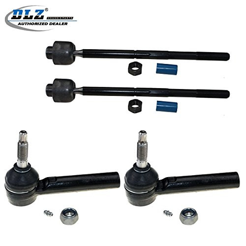 DLZ 4 Pcs Front Suspension Kit-2 Outer 2 Inner Tie Rod End Compatible with 2007-2013 Chevrolet Silverado Suburban GMC Sierra 1500 Tahoe Yukon 2007-2014 Cadillac Escalade ESV EXT ES800223 EV800084