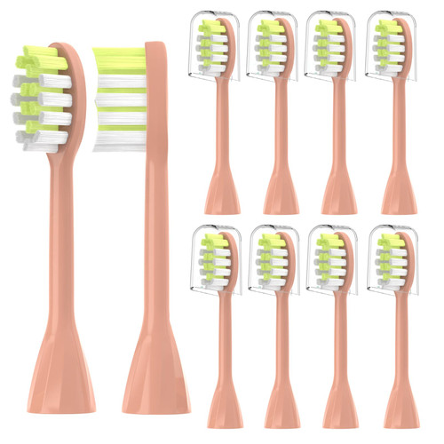 YMPBO Toothbrush Replacement Heads Compatible with Philips One Series Sonicare Rechargeable Toothbrush HY1200/05, 10 Pack Replacement Heads, Soft Bristles, Pink