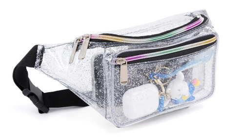 Festival Rave Holographic Transparent Multicolor Fanny Pack for Women Girls Concert Waist Belt Bum Bags -Transparent Multicolor Festival Rave Holographic Transparent Multicolor Fanny Pack for Women Girls Concert Waist Belt Bum Bags -Transparent Multicolor