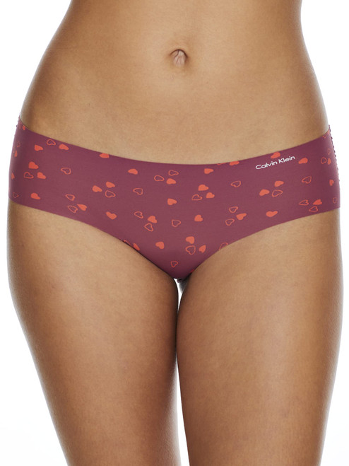 Calvin Klein Women's Invisibles Hipster Multipack Panty, Many Hearts, Small
