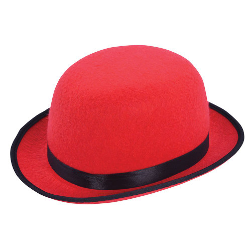 Bristol Novelty BH637 Bowler Hat, Red, One Size