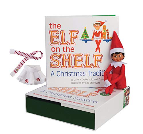 The Elf on the Shelf: A Christmas Tradition Girl Scout Elf (Brown Eyed) with Claus Couture Collection Snowflake Skirt & Scarf Outfit The Elf on the Shelf: A Christmas Tradition Girl Scout Elf (Brown Eyed) with Claus Couture Collection Snowflake Skirt & Scarf Outfit