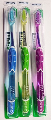 GUM Technique Deep Clean Toothbrush - 525 Soft Compact, Colors May Vary (Pack Of 3)