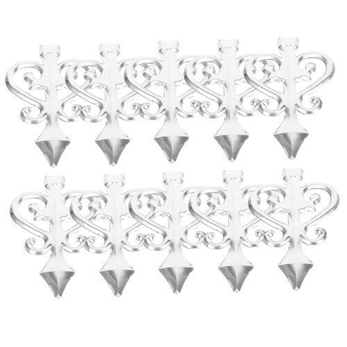MERRYHAPY 10pcs Protective Spear Tips Garden Fence Spears Finial Fence Sections Iron Picket Finials Fence Post Toppers Outdoor Decor Fence Decor Accessory 201 Metal Head Stainless Steel