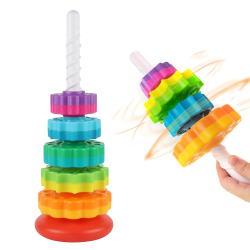 Eivaai Baby Spinning Stacking Toys Sensory Toys for Toddlers 1-3, Rainbow Ring Spin Montessori Toys for Babies 12 Months, Autism Learning Toy for 1 2 3 One Year Old Girl Boy Christmas Birthday Gifts Eivaai Baby Spinning Stacking Toys Sensory Toys for Toddlers 1-3, Rainbow Ring Spin Montessori Toys for Babies 12 Months, Autism Learning Toy for 1 2 3 One Year Old Girl Boy Christmas Birthday Gifts