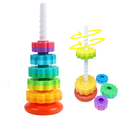 LUIBOSAI Rainbow Spinning Toy, Stacking Toys for Toddlers 1-3, Educational Montessori Toys, Developmental Baby & Toddler Toys, Autism Sensory Toys for Toddlers 1-3, Gifts for one Year Old Girl boy LUIBOSAI Rainbow Spinning Toy, Stacking Toys for Toddlers 1-3, Educational Montessori Toys, Developmental Baby & Toddler Toys, Autism Sensory Toys for Toddlers 1-3, Gifts for one Year Old Girl boy