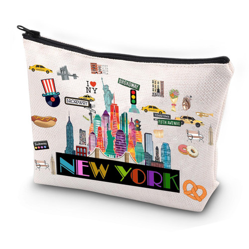 JYTAPP New York Makeup Bag NYC Pouch New York Life Bag NYC Gift New York City Girls Trip Travel Zipper Pouch New York Vacation Makeup Bag JYTAPP New York Makeup Bag NYC Pouch New York Life Bag NYC Gift New York City Girls Trip Travel Zipper Pouch New York Vacation Makeup Bag