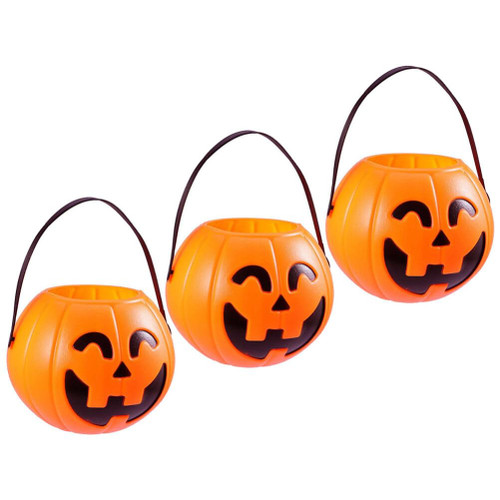 ibasenice Halloween Basket 3pcs Pumpkin Bucket Buckets with Handles Candy Buckets Container Trick or Treat Bucket for Halloween Party Favor Supplies Plastic Pail ibasenice Halloween Basket 3pcs Pumpkin Bucket Buckets with Handles Candy Buckets Container Trick or Treat Bucket for Halloween Party Favor Supplies Plastic Pail