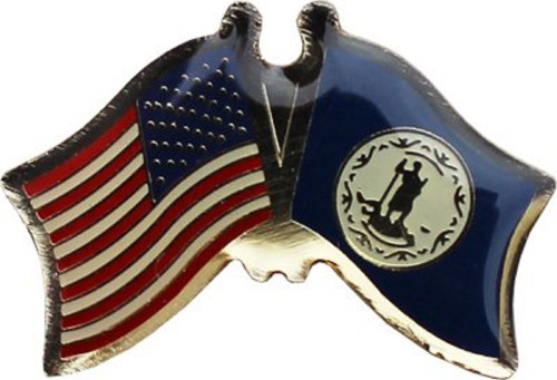 Wholesale Pack of 3 USA American State Virginia Flag Bike Hat Cap lapel Pin