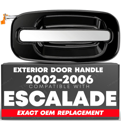 T1A TruBuilt 1 Automotive 15745140, 80551 Exterior Right Side Rear Door Handle Compatible with 2000-2006 Cadillac Escalade, 02-06 for Escalade ESV & EXT - Chrome Handle with Black Housing T1A TruBuilt 1 Automotive 15745140, 80551 Exterior Right Side Rear Door Handle Compatible with 2000-2006 Cadillac Escalade, 02-06 for Escalade ESV & EXT - Chrome Handle with Black Housing