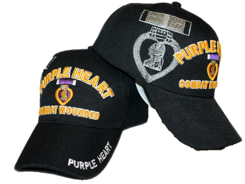 RFCO Embroidered Purple Heart Combat Wounded Shadow Baseball Military Cap Hat