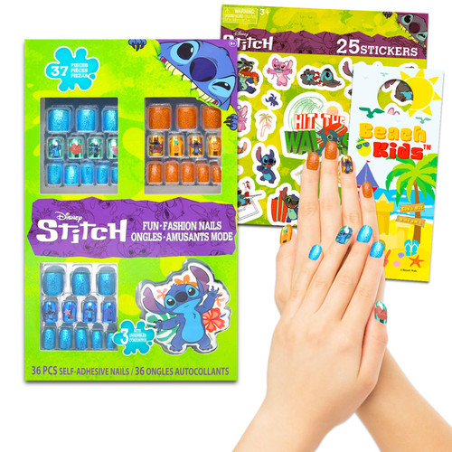 Stitch Nail Art Stickers Set for Girls, Kids - Bundle with 36 Lilo and Stitch Stick On Nails for Birthday Supplies, Goodie Bags, and More, with Stickers and More (Stitch Gifts) Stitch Nail Art Stickers Set for Girls, Kids - Bundle with 36 Lilo and Stitch Stick On Nails for Birthday Supplies, Goodie Bags, and More, with Stickers and More (Stitch Gifts)