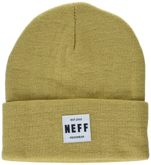 neff Men's Lawrence Beanie Hat Unisex Fold Cuffed, Light Brown, One Size