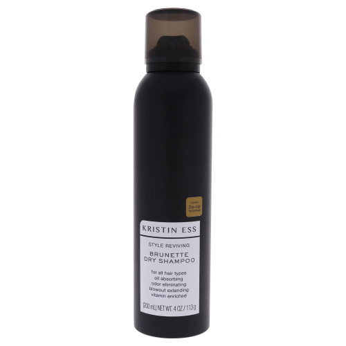 Kristin Ess Hair Brunette Dry Shampoo for Dark + Brown Hair with Vitamin C for all Hair Types - Oil Absorbing + Time Saving Dry Shampoo Powder Spray for all Hair Types, Vegan, 4 fl. oz. Kristin Ess Hair Brunette Dry Shampoo for Dark + Brown Hair with Vitamin C for all Hair Types - Oil Absorbing + Time Saving Dry Shampoo Powder Spray for all Hair Types, Vegan, 4 fl. oz.