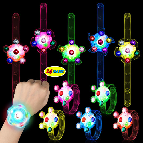 Party Favors for Kids 4-8-12, Pinata Goodie Bag Stuffers LED Light Up Fidget Spinner Bracelets, Glow in The Dark Party Supplies,Prize Return Gifts for Kids Birthday Halloween Christmas Classroom party Party Favors for Kids 4-8-12, Pinata Goodie Bag Stuffers LED Light Up Fidget Spinner Bracelets, Glow in The Dark Party Supplies,Prize Return Gifts for Kids Birthday Halloween Christmas Classroom party