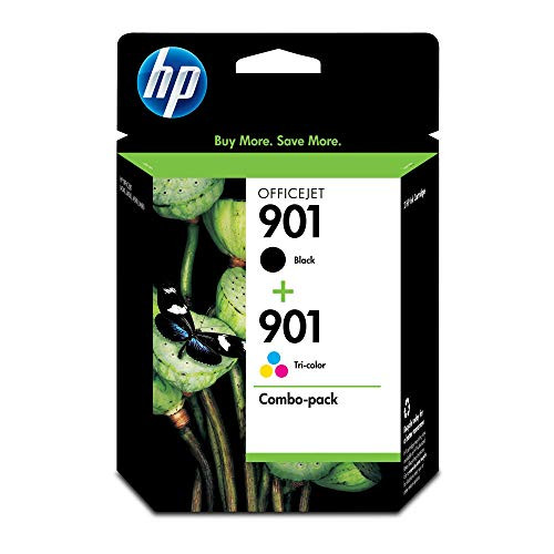 HP CN069FN#140 901 Black & Tri-color Original Ink Cartridges, 2 Cartridges (CC653AN, CC656AN)