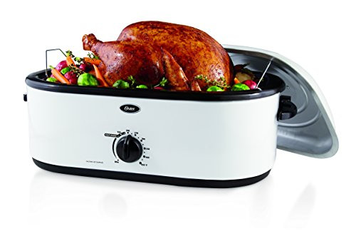 Oster 16-Quart Roaster Oven with Self-Basting  Lid, White