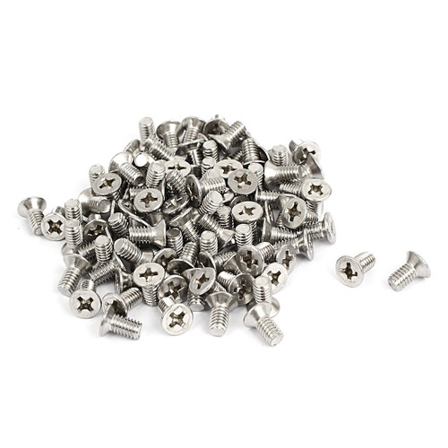 uxcell M4x8mm Countersunk Flat Head Phillips Screw Bolts 100pcs