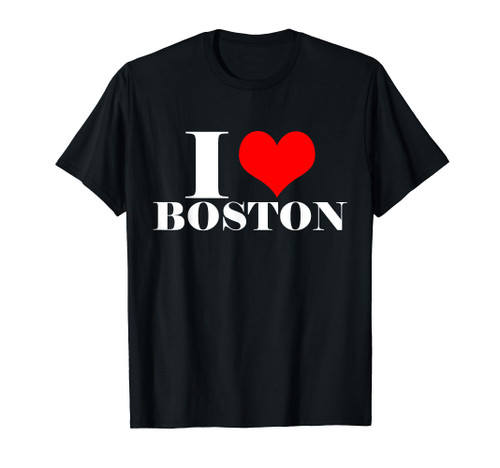 I Love Boston T Shirt , I Heart Boston Tee Massachusetts