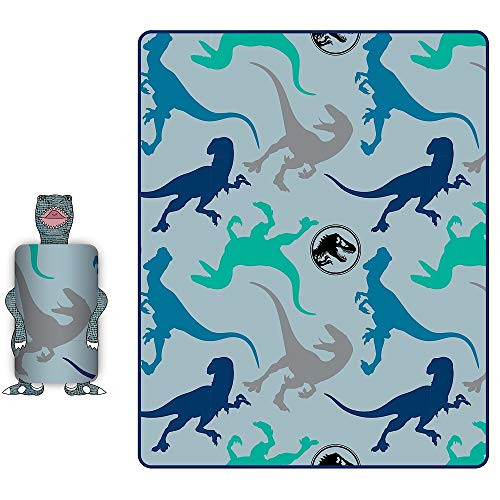 Jurassic World Blanket Dinosaur Plush Hugger Pillow Set