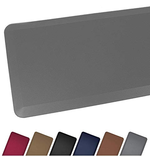 Sky Mat, Comfort Anti Fatigue Mat 20 x 39 x 3/4", 7 Colors and 3 Sizes, Perfect for Kitchens and Standing Desks, (Gray)