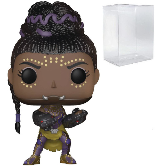 POP Marvel: Black Panther - Shuri Funko Pop! Vinyl Figure (Bundled with Compatible Pop Box Protector Case) Multicolor 3.75 inches