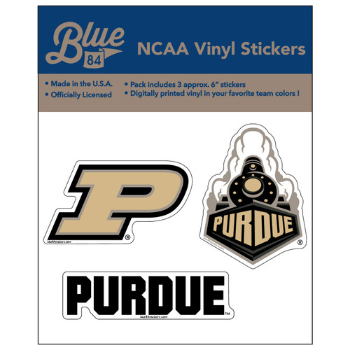 NCAA Purdue Boilermakers 6" Vinyl Sticker 3-Pack, Purdue Boilermakers Black, One Size NCAA Purdue Boilermakers 6" Vinyl Sticker 3-Pack, Purdue Boilermakers Black, One Size