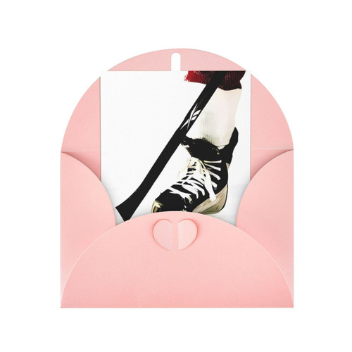 VTCTOASY Ice Hockey Pattern Blank Greetings Cards With Envelopes 4'' X 6'' Note Cards Thank You Cards All Occasion Cards For Christmas Holidays Birthday Graduation Anniversaries