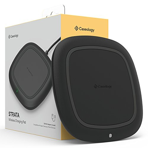 Caseology [Padwell] Qi-Certified Fast Wireless Charger - [10W Android / 7.5W iPhones] - Black