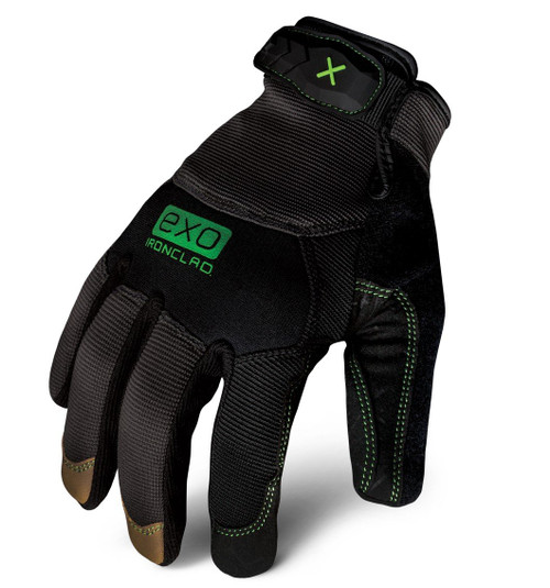 Ironclad EXO-MLR-06-XXL Modern Leather Reinforced Gloves, XX-Large, Black/Green/Gold