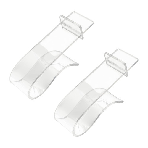 EXQUIMEUBLE 2pcs Acrylic Shoe Holder High Heel Display Stand Sandal Display Stands High Heels Display Stand Acrylic Riser Display Shelf High Heels Display Storage Clear Leather Shoes Shoe Rack