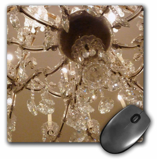 3dRose LLC 8 X 8 X 0.25 Inches Chrystal Chandlier Mouse Pad (mp_28399_1)