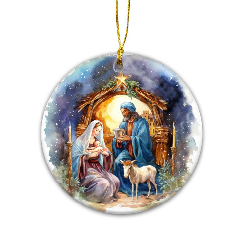 Nativity Christmas Tree Ornaments in Blue-Jesus Mary Joseph, Oh Holy Night Ornament, Christmas Star Jesus Birth, Family Keepsake, Silent Night Ornament Nativity Scene (Religious Themed) Nativity Christmas Tree Ornaments in Blue-Jesus Mary Joseph, Oh Holy Night Ornament, Christmas Star Jesus Birth, Family Keepsake, Silent Night Ornament Nativity Scene (Religious Themed)