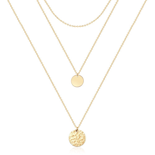 Ava Riley Gold Necklace for Women Layered Dainty Disc Chokers 14K Real Gold Plated Necklace for Women Ava Riley Gold Necklace for Women Layered Dainty Disc Chokers 14K Real Gold Plated Necklace for Women