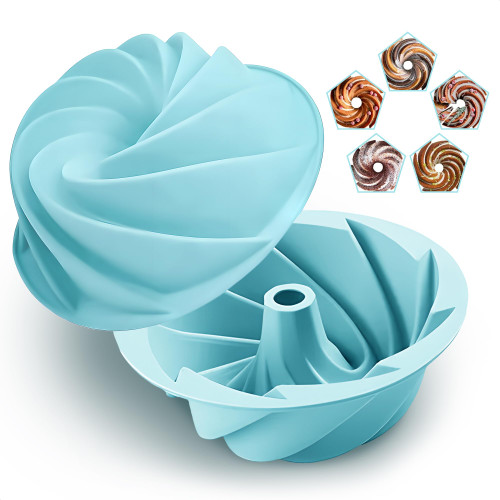 HYQO Silicone Cake Molds for Baking - Bundt Cakes Pans Round Bakeware Set Large Silicone Molds Bread Baking Silicone Cake Mold Non Stick Cake Pan Set Silicone Baking Molds Bread Baking Pans for Oven HYQO Silicone Cake Molds for Baking - Bundt Cakes Pans Round Bakeware Set Large Silicone Molds Bread Baking Silicone Cake Mold Non Stick Cake Pan Set Silicone Baking Molds Bread Baking Pans for Oven