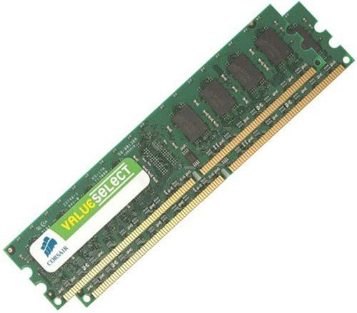 Corsair Value Select memory - 1024 MB (2 x 512 MB) - DIMM 240-pin - DDR II (VS1GBKIT533D2)