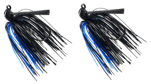 Reaction Tackle Tungsten Flipping Jig for Bass Fishing - 1 oz Black/Blue