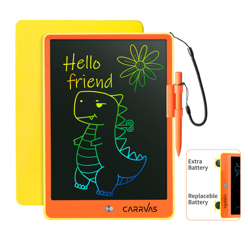 CARRVAS LCD Writing Tablet 10 Inch Colorful Toddler Doodle Board Drawing Tablet Erasable Reusable Electronic Drawing Pads, Educational and Learning Toy for 3-6 Years Old Boy and Girls