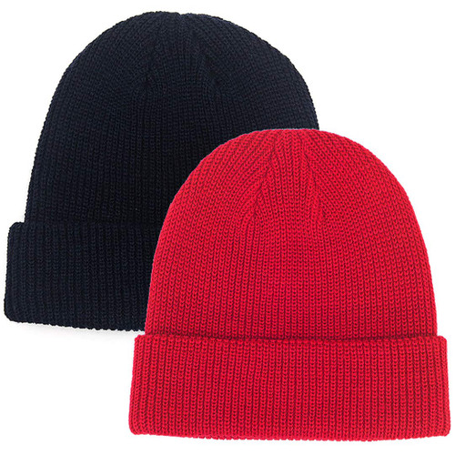 MaxNova Slouchy Beanie Hats Winter Knitted Caps Soft Warm Ski Hat Unisex (2pack Black/red)