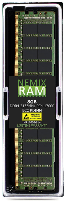 8GB (1x8GB) DDR4-2133MHz PC4-17000 ECC RDIMM 1Rx4 1.2V Registered Server Memory by NEMIX RAM