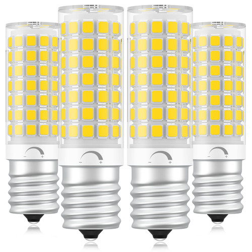 DUMILOO E17 Led Bulb Dimmable, Microwave Oven Bulbs, 6W (60W Halogen Equivalent), Warm White 3000K, 600LM 120V E17 Intermediate Base Light Bulb for Ceiling Fan, Appliance, Chandelier Lighting, 4 Pack DUMILOO E17 Led Bulb Dimmable, Microwave Oven Bulbs, 6W (60W Halogen Equivalent), Warm White 3000K, 600LM 120V E17 Intermediate Base Light Bulb for Ceiling Fan, Appliance, Chandelier Lighting, 4 Pack