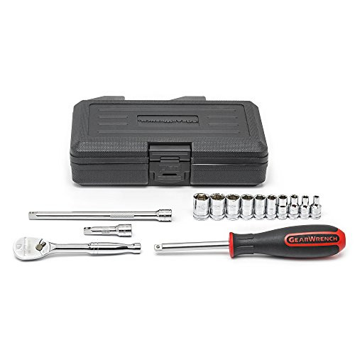 GearWrench 80326 14 Piece 1/4-Inch Drive Metric Socket Set