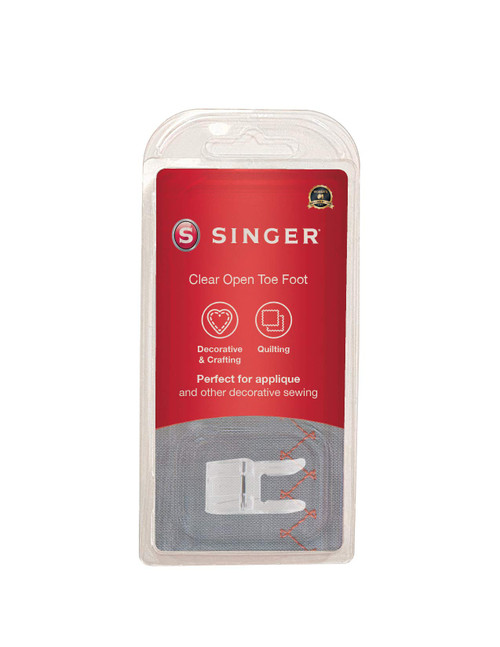 SINGER | Open Toe Presser Foot Snap-On for Low-Shank Sewing Machines,Silver SINGER | Open Toe Presser Foot Snap-On for Low-Shank Sewing Machines,Silver