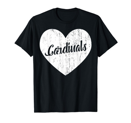 Cardinals School Sports Fan Team Spirit Mascot Heart Gift T-Shirt Cardinals School Sports Fan Team Spirit Mascot Heart Gift T-Shirt