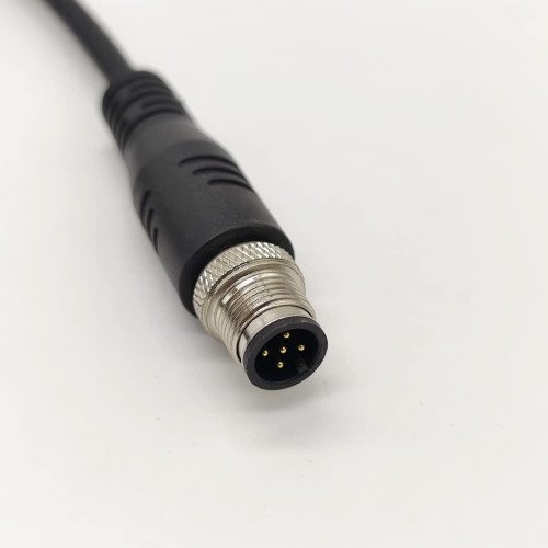 FOWIUNYE M12 5 Pins Male Connector Cable, A Code Straight Aviation Plug Electrical Cable PVC Industrial Molded Shielded Cable 1M AWG22?1 Meter?