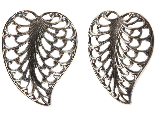 Alex and Ani Princess of Hearts Earrings Rafaelian Silver One Size
