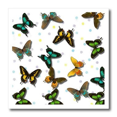 3dRose ht_27909_1 Butterflies and Dots-Iron on Heat Transfer for White Material, 8 by 8-Inch 3dRose ht_27909_1 Butterflies and Dots-Iron on Heat Transfer for White Material, 8 by 8-Inch